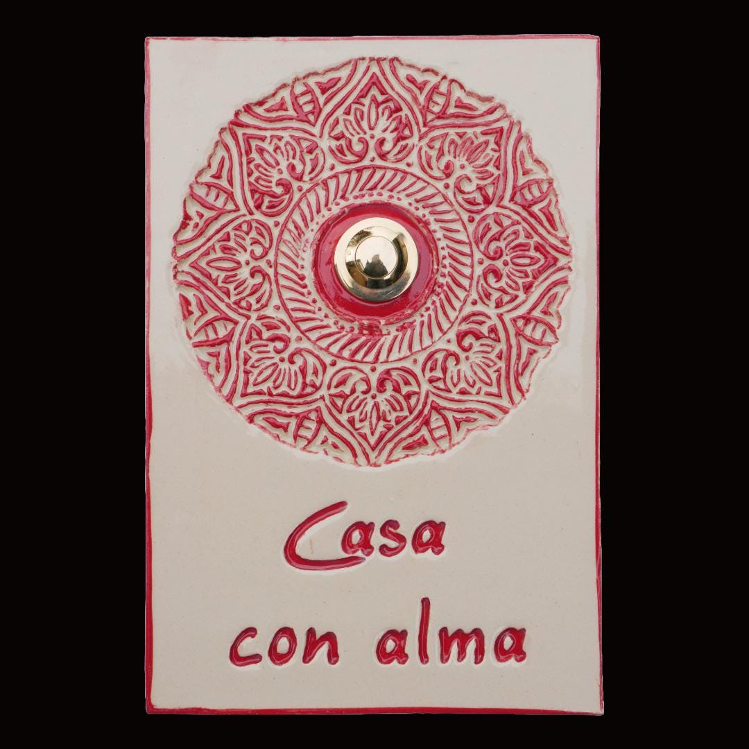 Türschild, Namensschild aus Keramik, ca. 16 x 24 cm