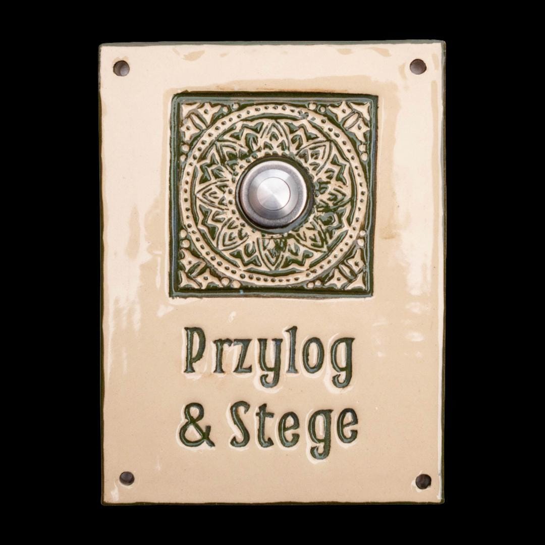 Handgefertigtes Keramik-Türschild mit Namensgravur – ca. 19 ×14 cm