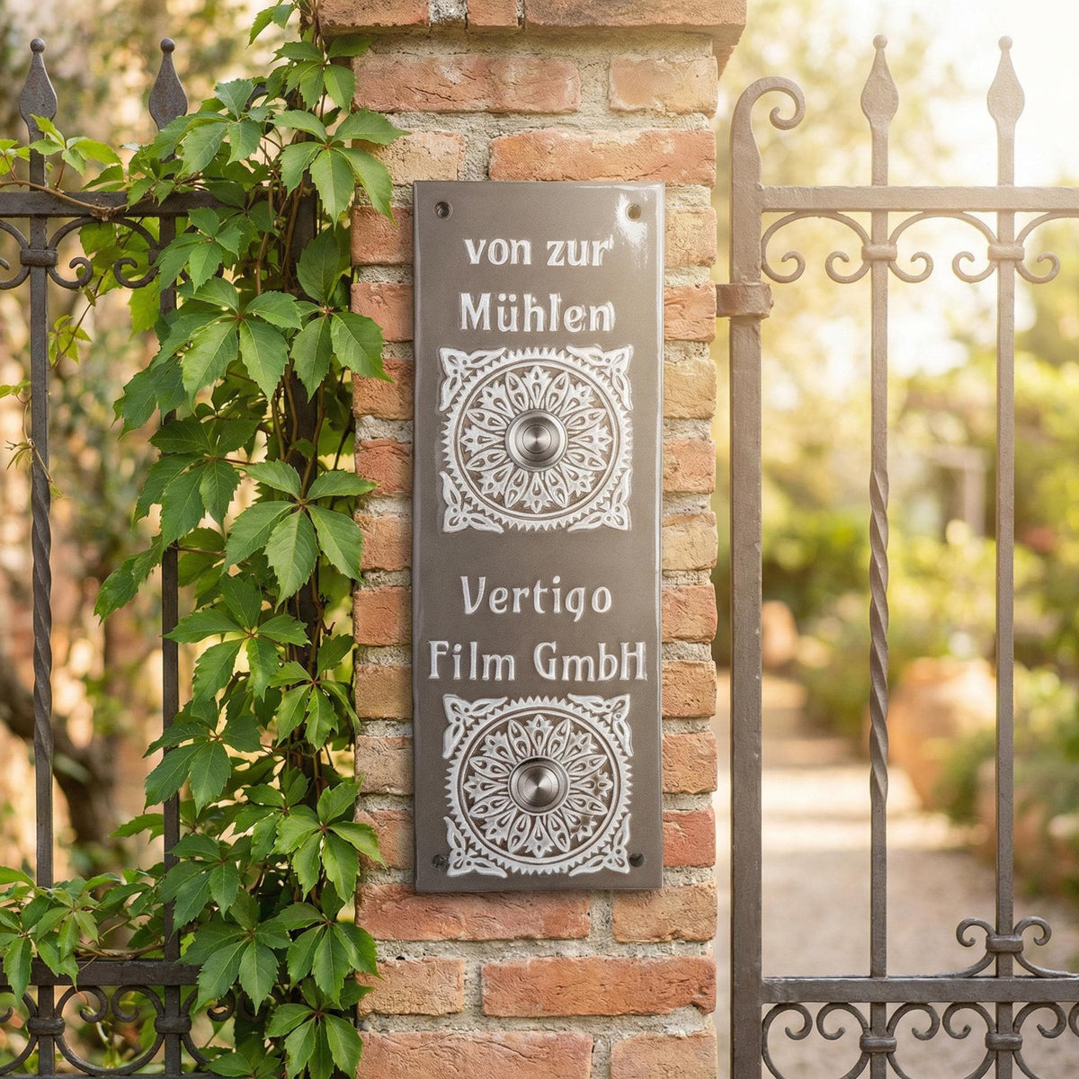 Handgefertigtes Türschild mit Klingelknöpfen und/oder Lichtschaltern, ca 30x14cm