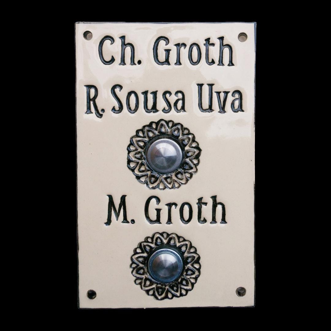 Handgefertigtes Türschild mit Klingelknöpfen und/oder Lichtschaltern, ca 30x14cm