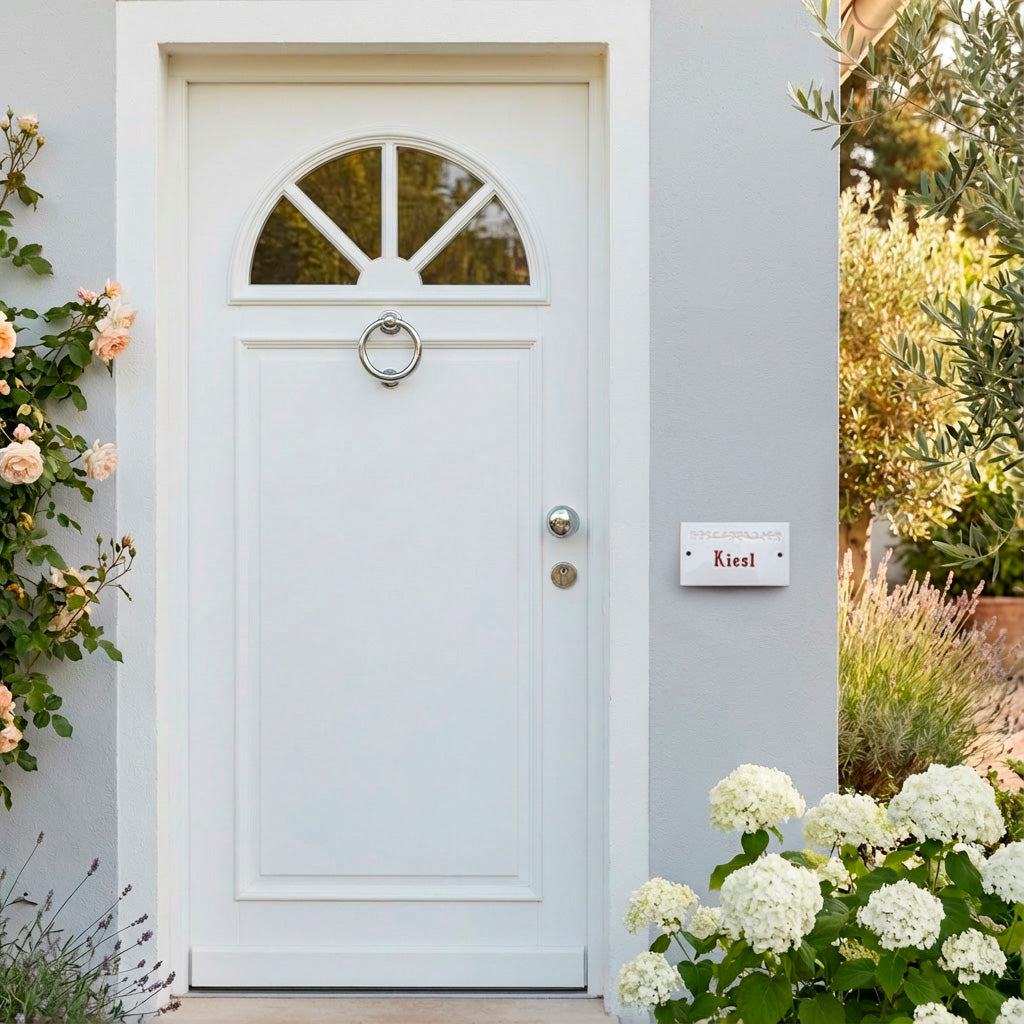 Handgefertigtes Türschild aus Keramik – Namensschild, ca. 16 × 10 cm