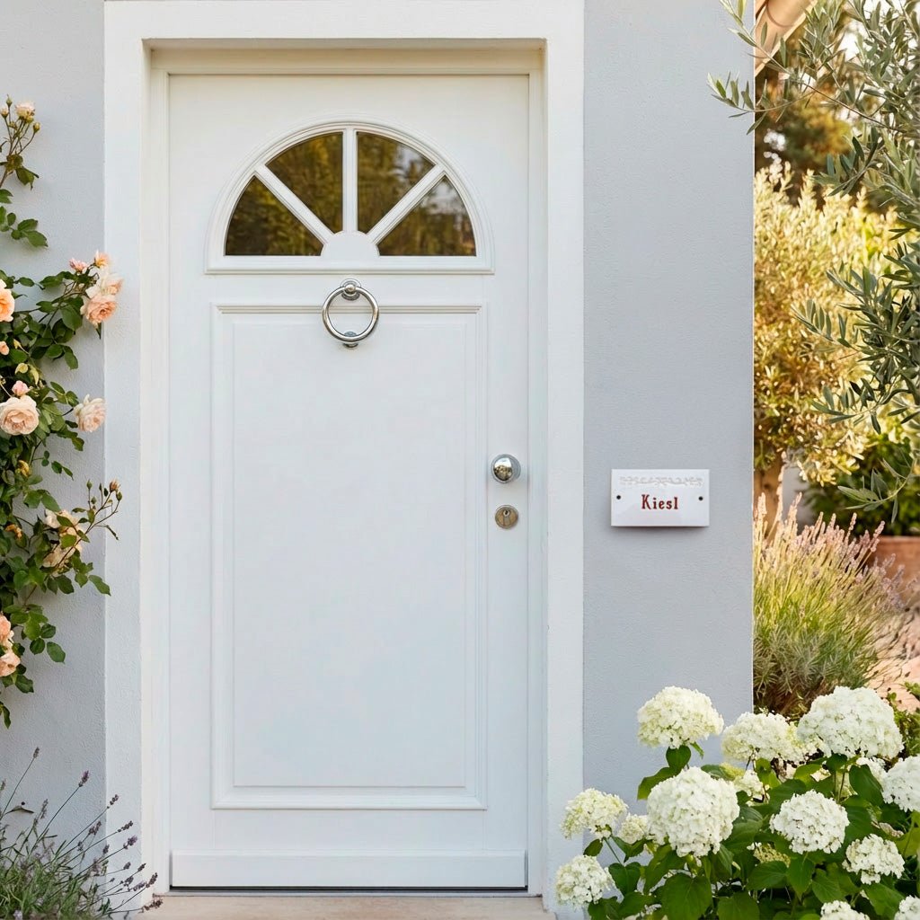 Kleines Handgefertigtes Türschild aus Keramik – Namensschild, ca. 16 × 10 cm