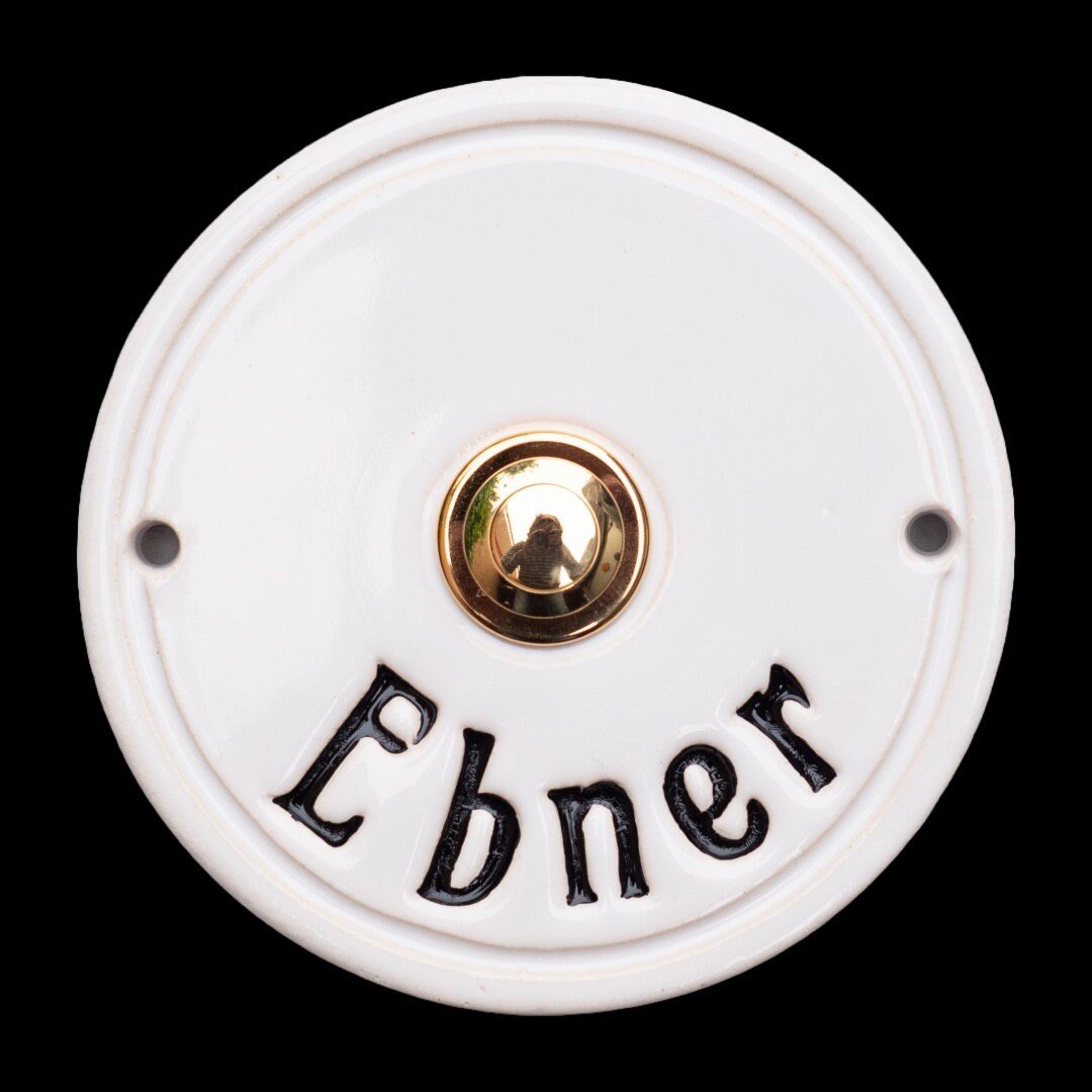 Klingelschild mit Namen, ca 13cm