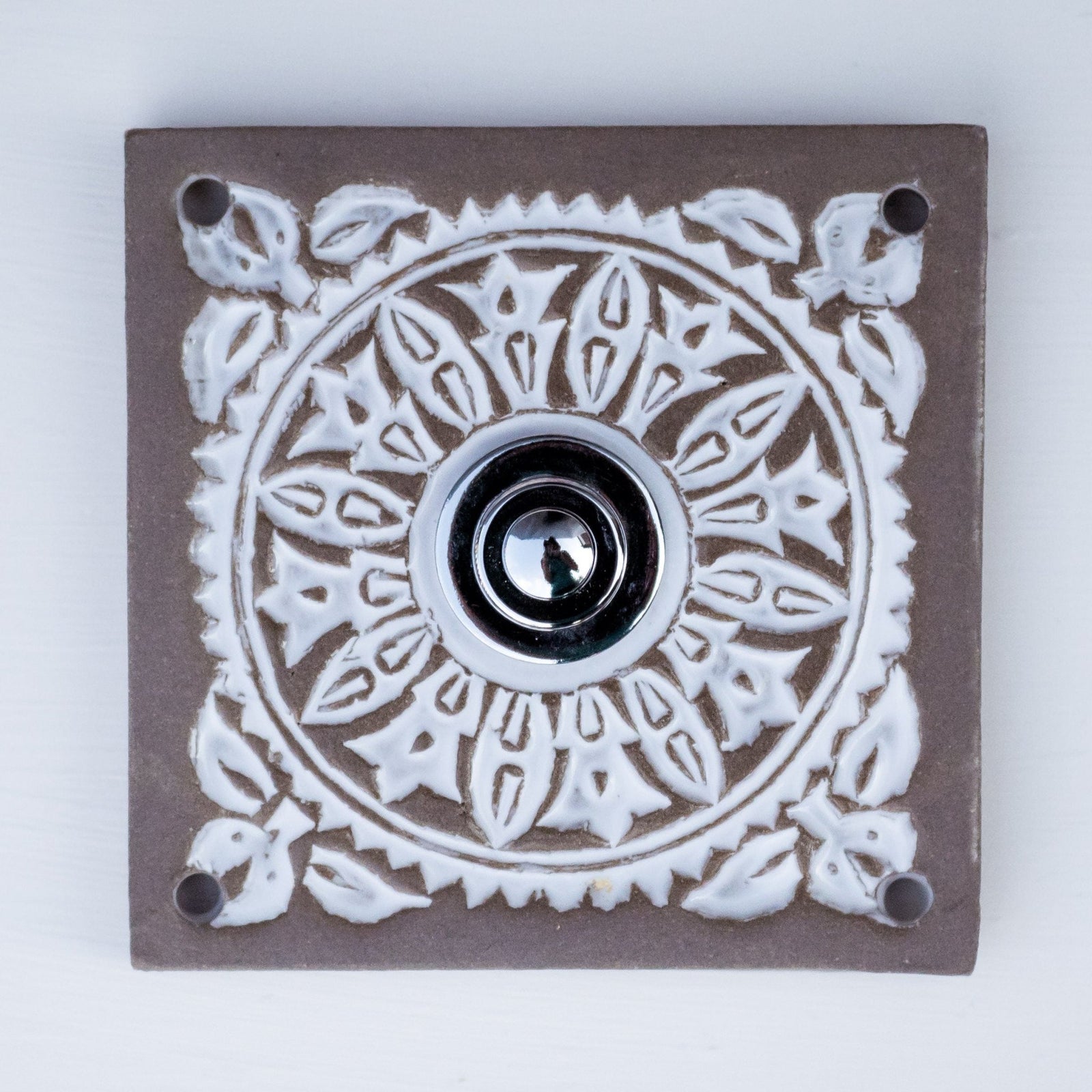 Klingelplatte, Klingelschild aus Keramik D (12x12cm cm -14x14 cm)