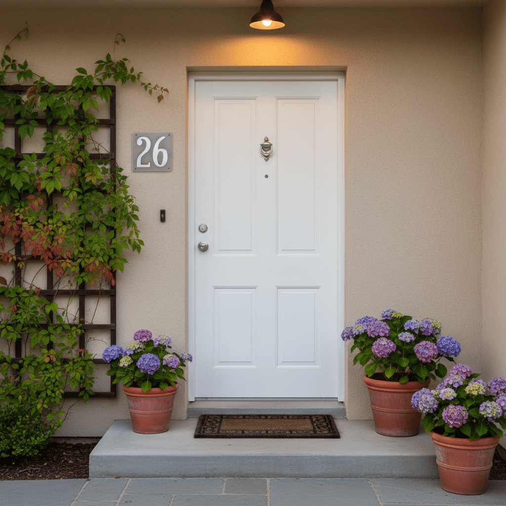 Schlichte Hausnummer-Tafel aus Keramik - Modern und minimalistisch - Handgefertigt