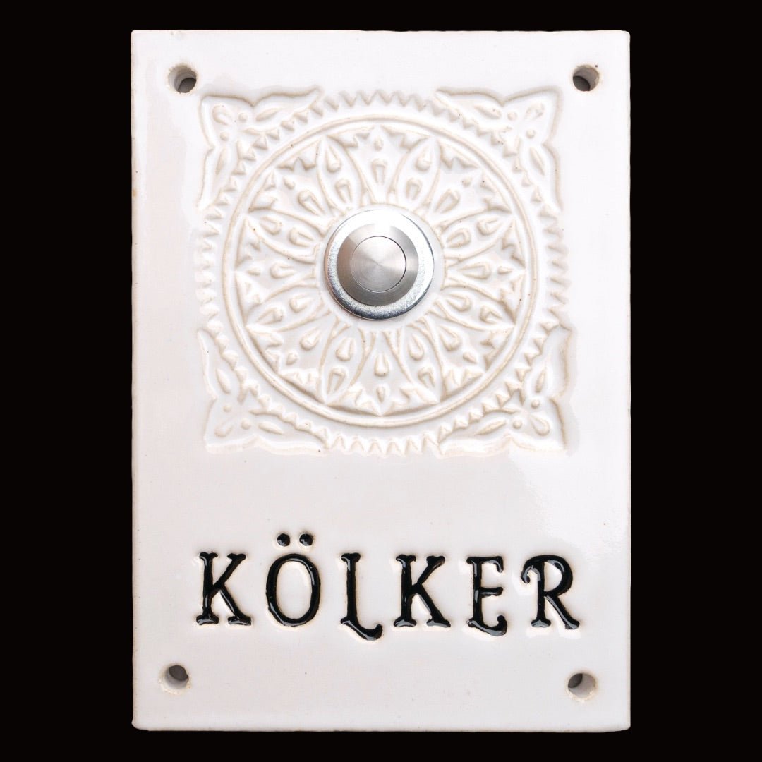 Türschild aus Keramik,frostfest und Personalisierbar