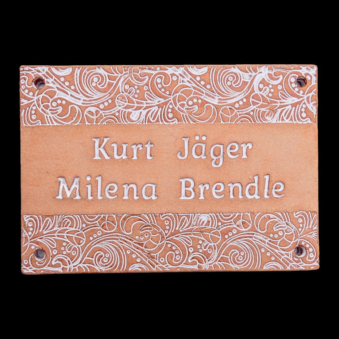 Vintage Keramik-Türschild im Landhausstil - Nostalgisch und charmant - Personalisiert