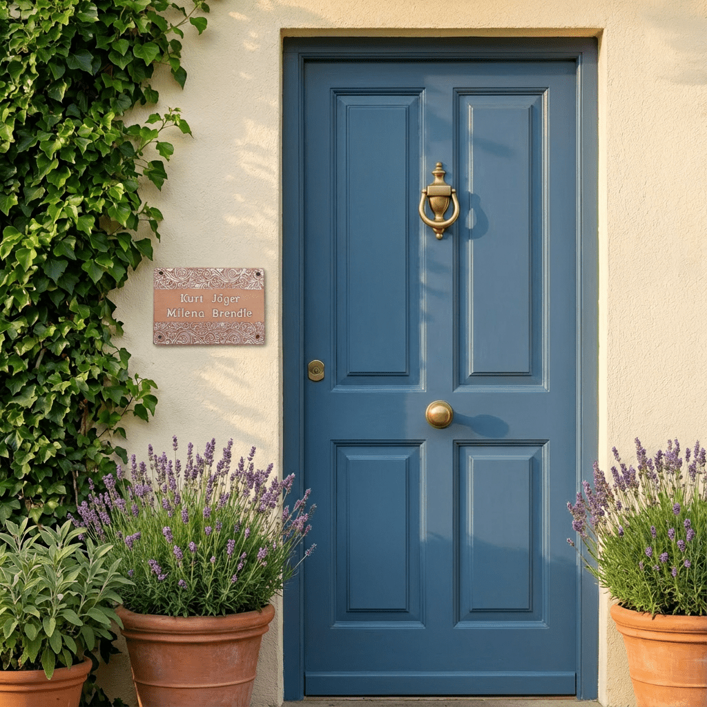 Vintage Keramik-Türschild im Landhausstil - Nostalgisch und charmant - Personalisiert