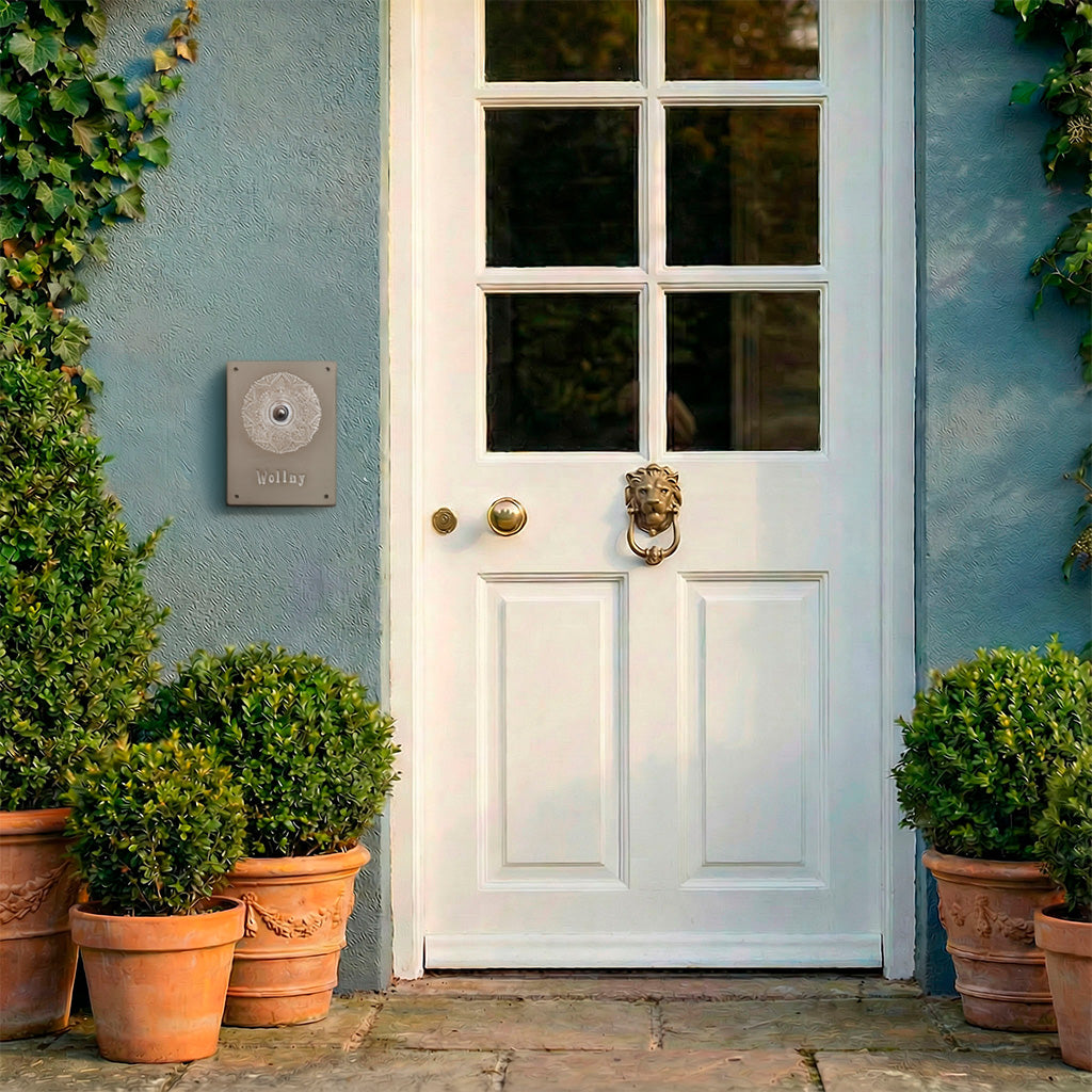 Handgefertigtes Namensschild aus Keramik – ca. 17 × 26 cm