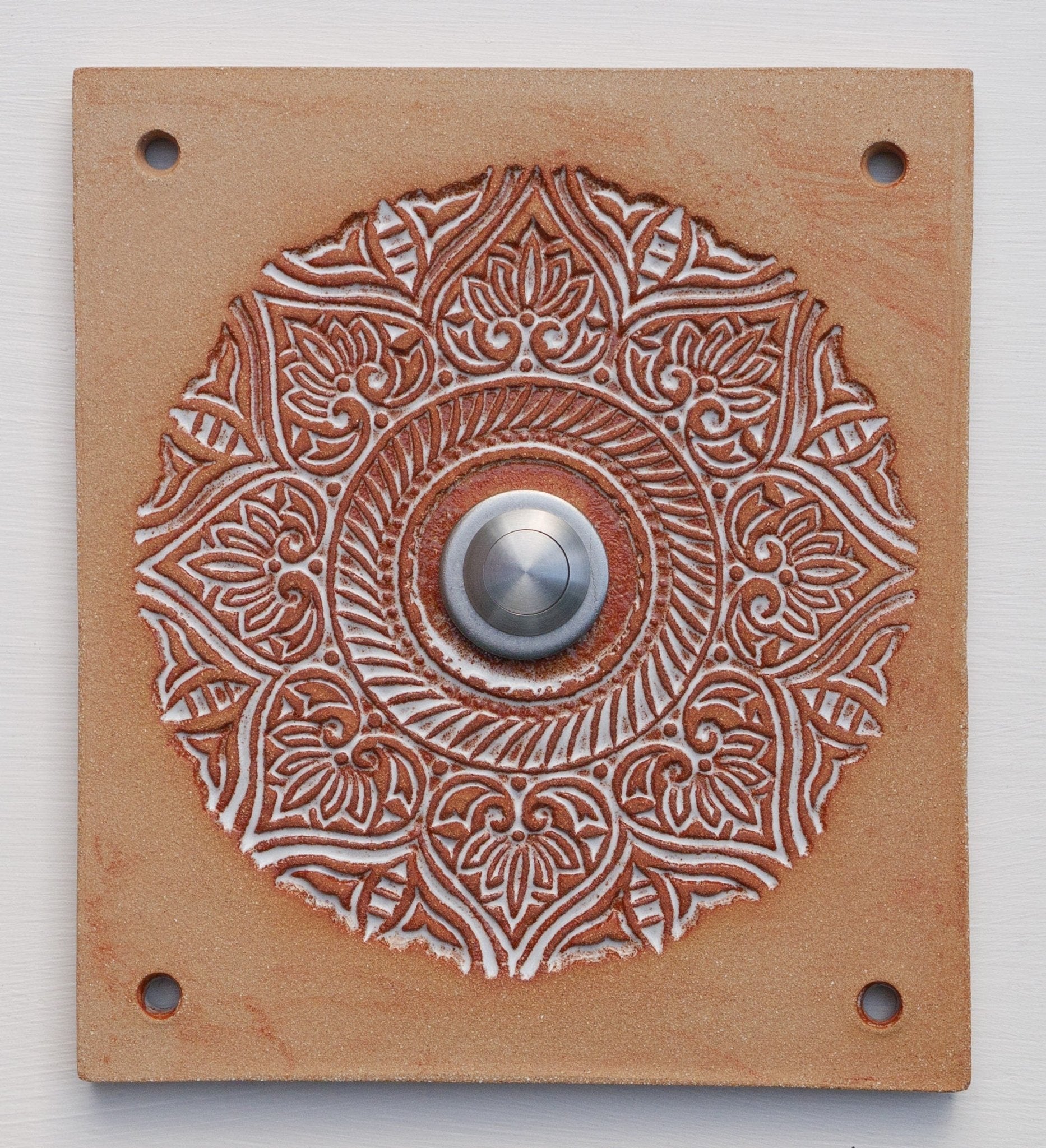 J Klingelplatte, Klingelschild aus Keramik  ( H 16 x B 15 , oder H 21 x B 15 cm)