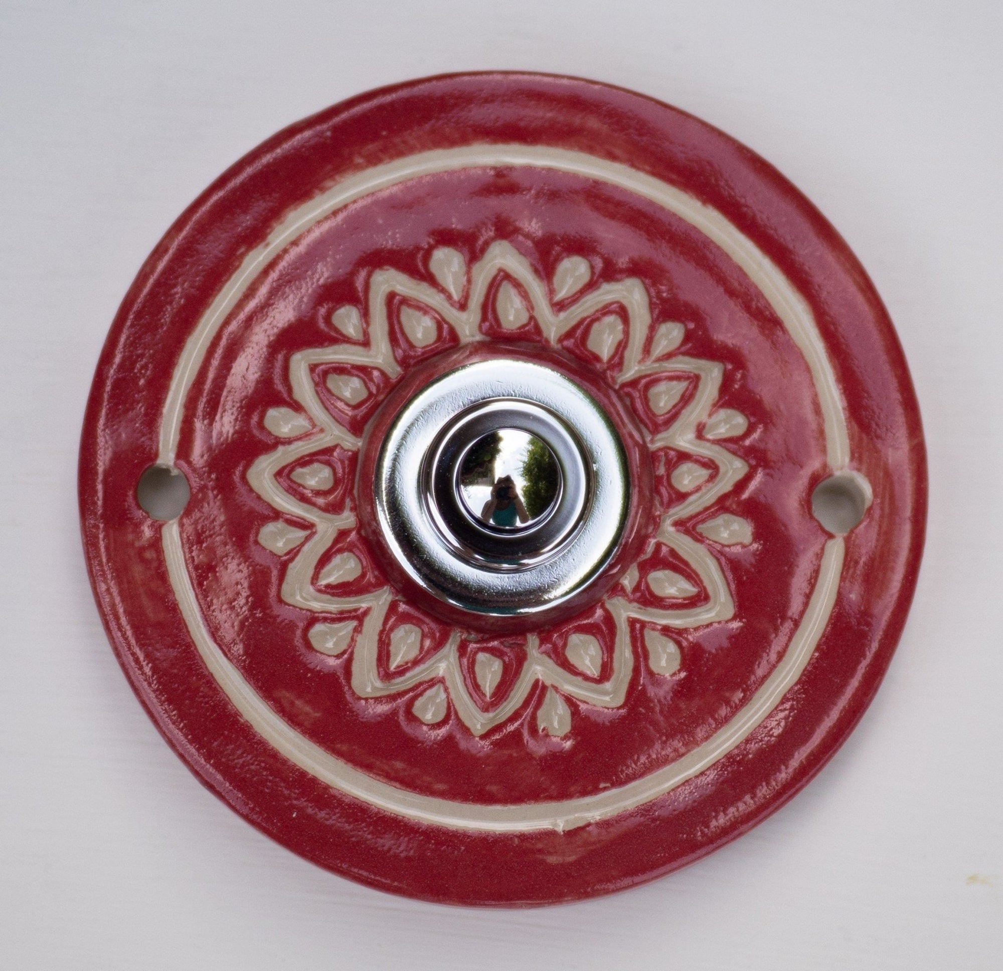 C Klingelplatte, Klingelschild aus Keramik (9-11cm)