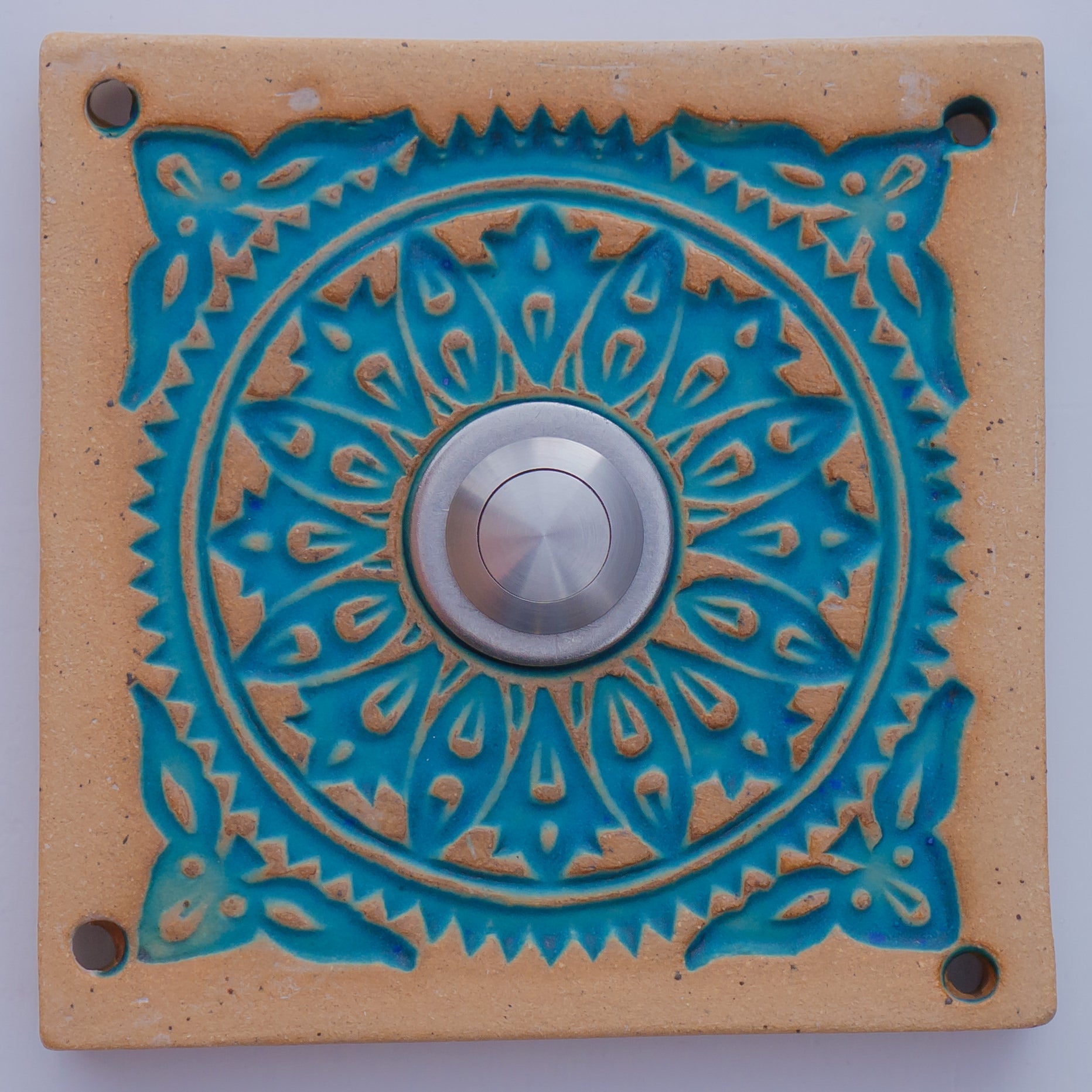D Klingelplatte, Klingelschild aus Keramik (12x12cm cm -14x14 cm)
