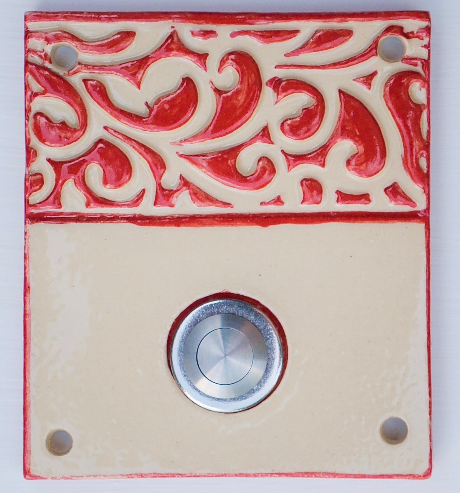 I Klingelplatte, Klingelschild aus Keramik (11x11cm cm -14x14 cm)