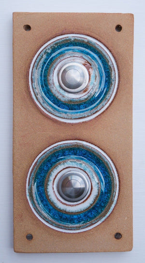 G 1 Klingelplatte mit zwei Klingeln, h 23 cm x W 11.5 cm
