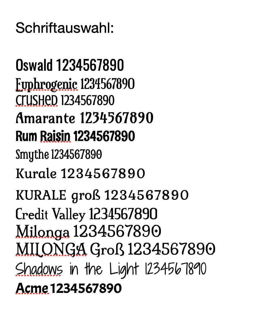 Klingelschild ohne Muster, mit Namen 11-13cm