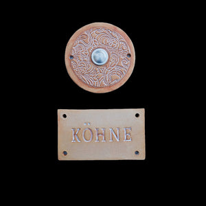 Türklingel (ca 11cm) mit Namensschild, personalisiert