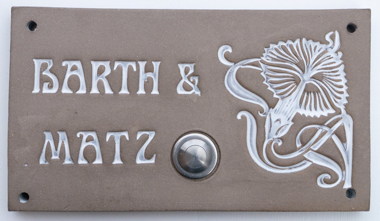 Türschild, Namensschild aus Keramik, 0E2 ca. 24 x16 cm